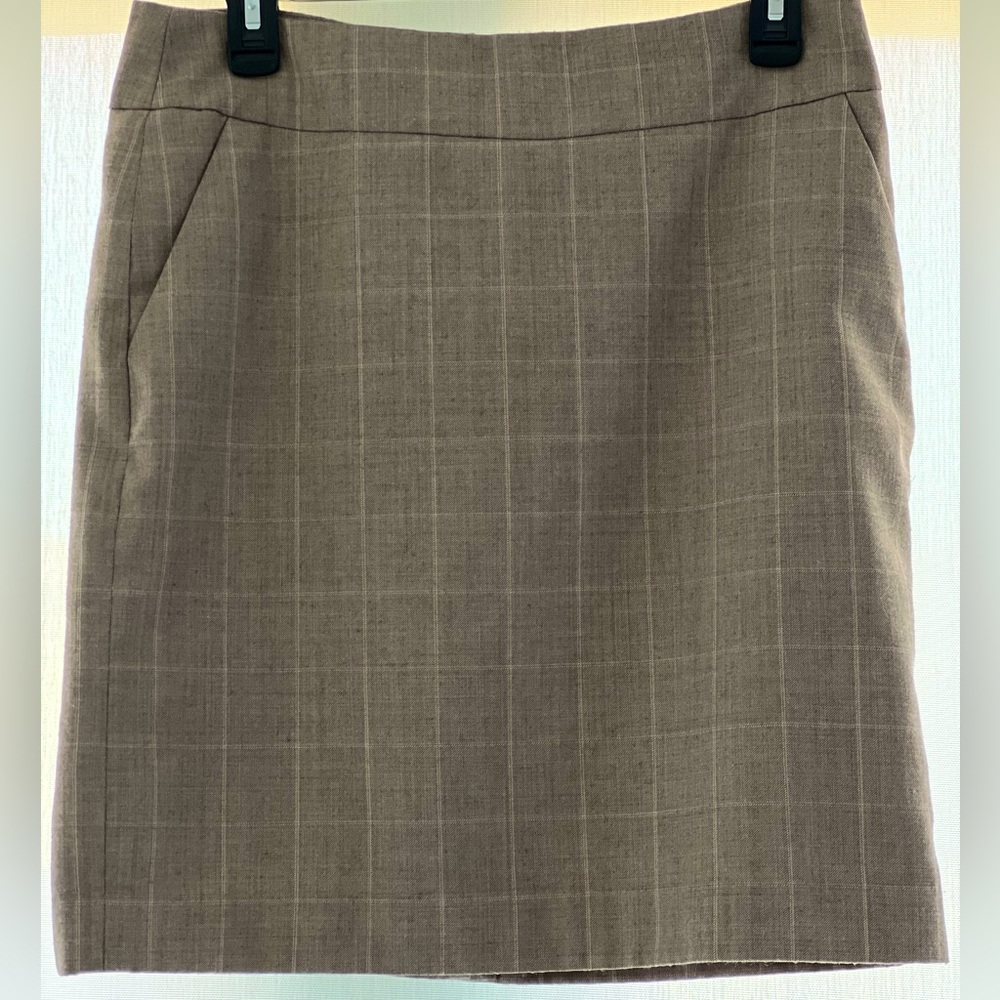 Banana Republic Tan Plaid Skirt